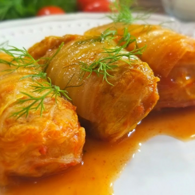 Голубцы с картофельным пюре